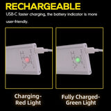 Energetic 12" Rechargeable LED Under Cabinet Light, 3 Pack Wireless Motion Sensor