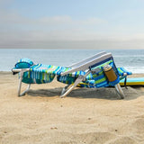 Tommy Bahama 5-Position Aluminum Folding Backpack Beach Chairs 2-Pack w/ Cooler