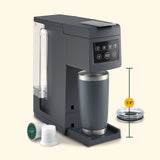 Cuisinart Single Serve Hot & Cold Brew Coffee Maker with Reusable HomeBarista XL Filter Cup