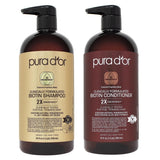 PURA D'OR Clinically Formulated Biotin Shampoo & Conditioner Set, 24 oz Each