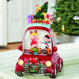 Mickey, Peanuts, or Hello Kitty Holiday Water-Spinning Car, 14" Swirling Glitter