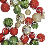 CG Hunter 6-Foot Pre-Lit Ornament Garland with 36 Warm White LED Lights