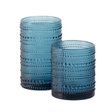 Fortessa Jupiter Glassware Set, 12-Piece Beaded Drinking Glass Collection