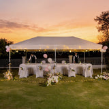 Crown Shades 10X20 Pop Up Canopy Event Tent - Heavy Duty w/ Wheeled Bag, White