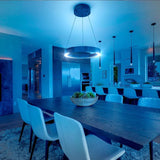 Atomi Aureus Smart Chandelier, 19" Aluminum Housing Color Changing Hue LED Light