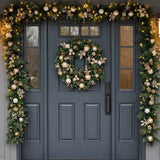 9' CGH Pre-Lit Artificial Christmas Garland with 90 Twinkle Warm White LED Light