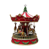 Member’s Mark 15" Pre-Lit Musical Christmas Carousel with Animated Santa & Reindeer