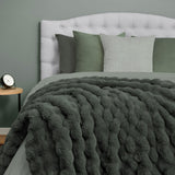 Ashford Home Heavyweight Ultra-Fine Faux Fur Throw Blanket, 60" x 70", 800 GSM