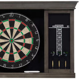 Barrington Palmer LED Dartboard Cabinet Set with 18" Bristle Board & 6 Steel-Tip Darts