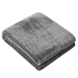 Monte & Jardin Jacquard Velvet Throw, 60" × 70", Braided Pattern 500 GSM Blanket