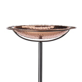 Pure Copper Bird Bath with Stand – Good Directions 13.5" Garden Bird Bath w/ Steel Pole & Perch Lip