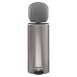 Kohler 8L Slim Stainless Steel Step Trash Can, Quiet Close Fingerprint Resistant