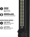 NEIKO 1,200 Lumens Rechargeable Cordless Underhood Work Light with 202 SMD LEDs