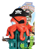 Adventure Force Five-Level Pirate Garage Track Set with Cars and Spiral Tracks