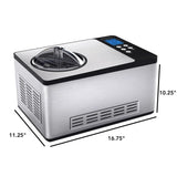 Whynter 2 Qt Automatic Ice Cream Maker, No Pre-Freezing Stainless Gelato Machine