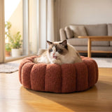 PawsPik 20" 3-in-1 Convertible Plush Cat Cave & Donut Bolster Hideaway Pet House