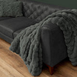 Ashford Home Heavyweight Ultra-Fine Faux Fur Throw Blanket, 60" x 70", 800 GSM