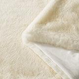 FRYE Luxe Faux Fur Throw 60" × 70" Reversible Plush 1150 GSM Heavyweight Blanket