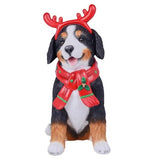 Holiday Dog Greeter Resin Porch Statue, Doodle Bernese Mountain Dog or Shiba Inu