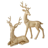 Holiday Time 15" Christmas Deer Tabletop Decorations – Set of 2