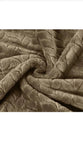 Monte & Jardin Jacquard Throw Blanket 60" x 70" Ultra Soft Plush Brown