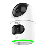 Lorex 2K Dual Lens Indoor Pan-Tilt Wi-Fi Security Camera 2-Pack w/ Auto-Tracking