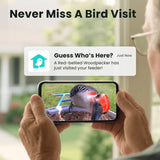 Birdfy AI Smart Bird Feeder with 1080p Camera, Solar Panel & Bird Recognition