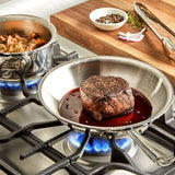 All-Clad 2-Piece D3 Stainless Steel Fry Pan Set, 8" & 10", Tri-Ply, Induction