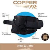 Copper Fit Pro Back Support Belt with Adjustable Straps & 4 Stabilizer Rods