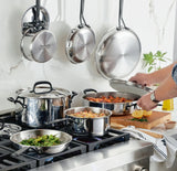 KitchenAid 5-ply Clad Stainless Steel Cookware Set, 11-piece
