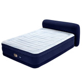 Sealy 18" Queen Air Mattress with Built-in Headboard and Built-in Pump Air Bed