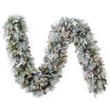 9' Pre-Lit Radiant Micro LED with Twinkle Artificial Flocked Greenery Garland