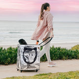CleverMade Foldable Rolling Tote Bag, Swivel Wheels, 90L Capacity, 75 lb Limit
