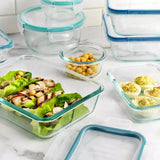 Snapware Pyrex 18-Piece Glass Food Storage Set – 9 Glass Containers with Airtight Locking Lids