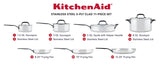 KitchenAid 5-ply Clad Stainless Steel Cookware Set, 11-piece