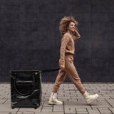 CleverMade Foldable Rolling Tote Bag, Swivel Wheels, 90L Capacity, 75 lb Limit