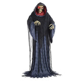 Animated Rise Up Reaper Halloween Animatronic, 5-Ft to 6.8-Ft Motion Activated Decoration