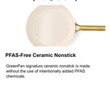 GreenPan Reserve Ceramic Nonstick 5-Piece Cookware Set with Gold Handles