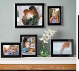 Mikasa Enamel Picture Frame Set of 5 – White &amp; Gold Photo Frames w/ Easel Stand &amp; Wall Mount