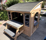 Wooden Outdoor Playhouse Kidkraft Sunny Bluff House Play Kitchen & Picnic Table
