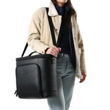 Titan 30 Can Faux Leather Cooler Tote, 9 in. x 17.25 in. x 14 in