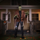 7.5 Ft Animated Monster Halloween Animatronic Prop with LCD Eyes, Sound & Motion Activation