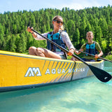 Aqua Marina Tomahawk Air-C Inflatable Canoe – High-Pressure Drop Stitch Touring Canoe with 2 Paddles