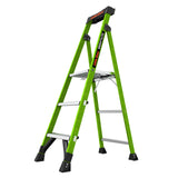 Little Giant MightyLite 5 ft Fiberglass Stepladder – 300 lb Type IA Platform Ladder