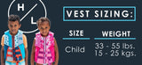 Hyperlite Child Life Vest, Fits Child 33-55 lbs Biolite Foam Life Vest