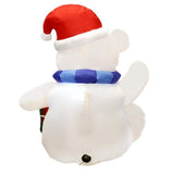 4 ft. Waving Polar Bear Christmas Inflatable with Swirling LED Lights