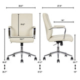 True Innovations Modern Office Task Chair, Mid-Back Adjustable Height Reclining