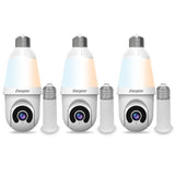 Energizer 1000-Lumen Smart Wi-Fi Light Bulb Security Cameras, 3-Count