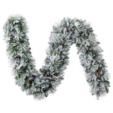 9' Pre-Lit Radiant Micro LED with Twinkle Artificial Flocked Greenery Garland