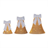 Member’s Mark 3-Piece Pre-Lit Woven Bell Set with 130 Twinkling LED Lights